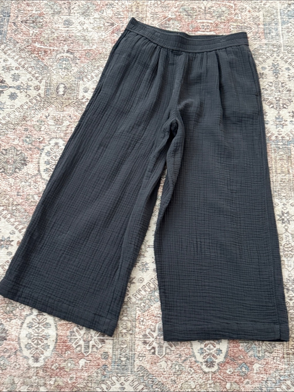 Madewell Charcoal Gray Wide Leg Pants with Pockets